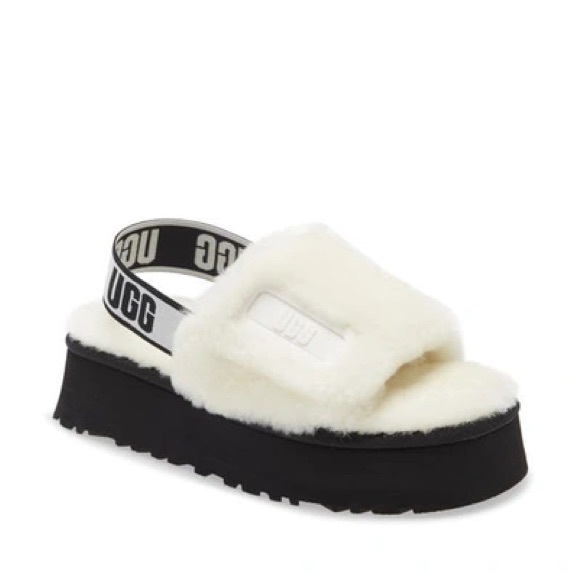 UGG Shoes - Ugh Disco Shearling Slingback Platform Slippers